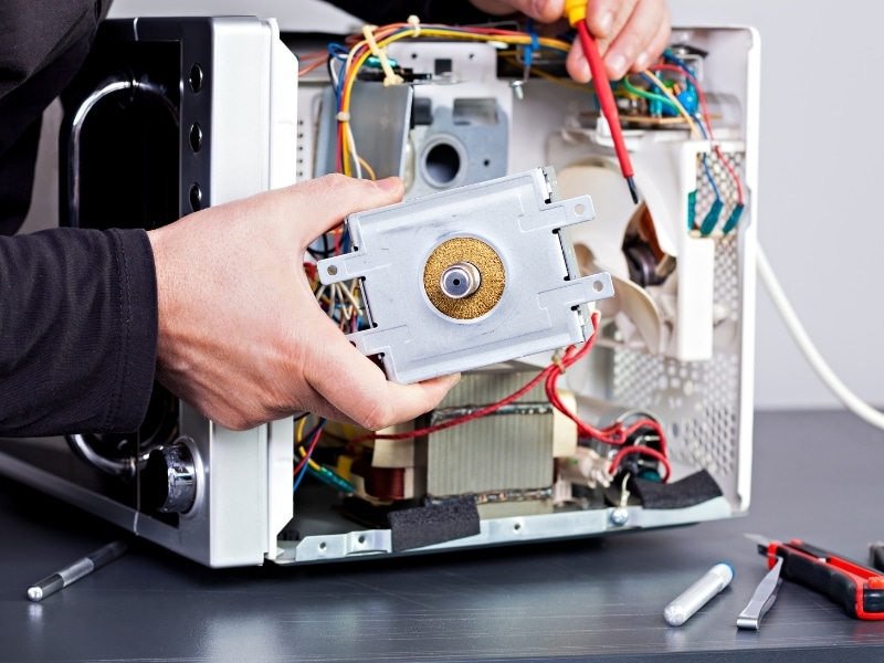 Repairing a Panasonic microwave display not working due to common issues like power or connection problems.