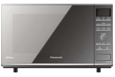 High-Quality Microwaves at a Lower Price – Silver Panasonic microwave with glass door, digital controls, and multiple cooking functions