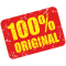 All Original – Bold red stamp design with yellow text reading "100% ORIGINAL," representing authenticity and genuine products