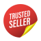 Trusted Icon – Red circular badge with a golden corner and bold white text that reads "TRUSTED SELLER"