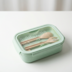 Wheat Straw Lunch Box 850mL - Green - Image 4