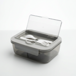 Lumo Living LeakSeal Bento Box with Phone Stand 1000/1400mL - Silver - Image 6