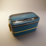 Lumo Living Stainless Steel Double-Deck Lunch Box 1400mL - Blue - Image 2